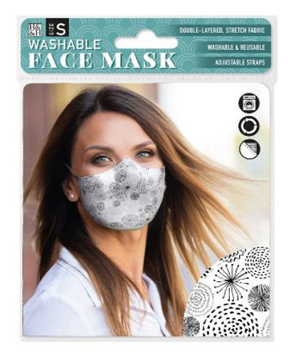 Picture of REUSABLE ADULT MASK - WHITE CIRCLES